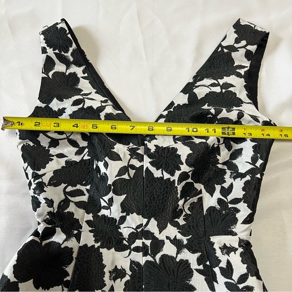 New Kate Spade Floral Soirée Dress- Black and White - Size OO - Picture 11 of 14